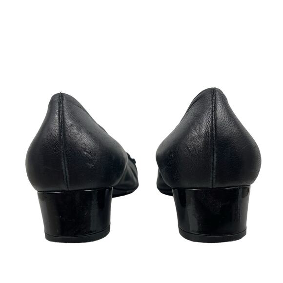 Attilio Giusti Leombruni AGL Pyramid Studded Pumps Low Heel Black Size 40.5 - Picture 7 of 11